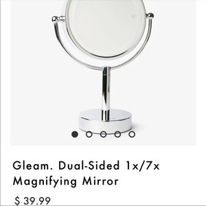 Dual sided makeup mirror